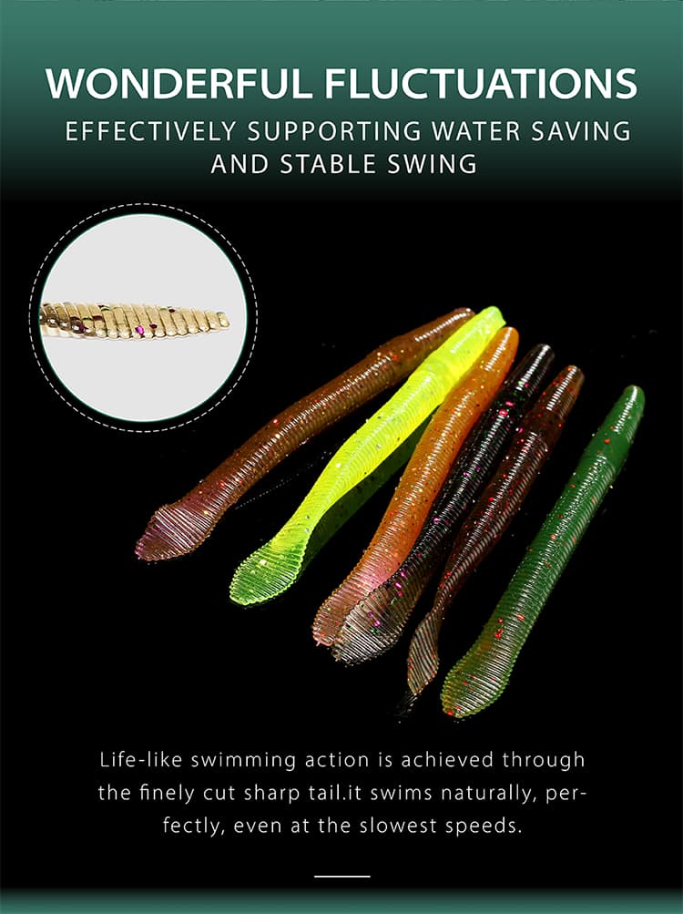 Finesse Worm GDZFW02 99mm/2.9g soft plastic worm - view 5