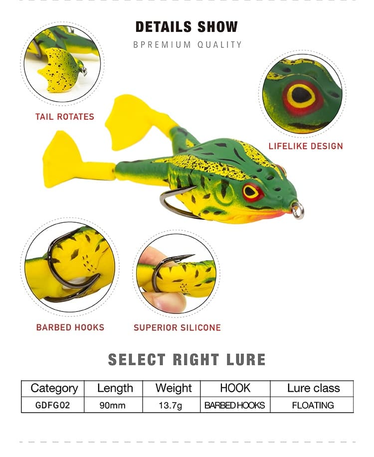 Frog Bait GDFG02 90mm/13.7g hollow body frog - view 12