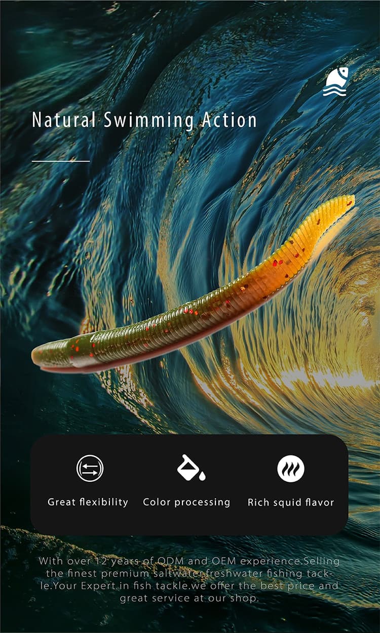 Finesse Worm GDZFW02 99mm/2.9g soft plastic worm - view 10