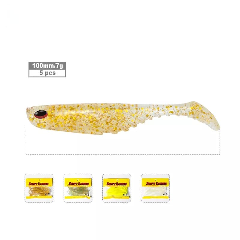 T-Tail Soft Bait GDTA07 100mm/8g paddle tail - view 5